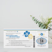 ハワイ搭乗券結婚ズ 招待状 (スタンド正面)