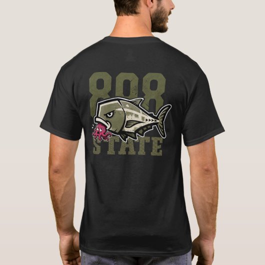 ハワイ文化 - ウルーア 808 Tシャツ (裏面)