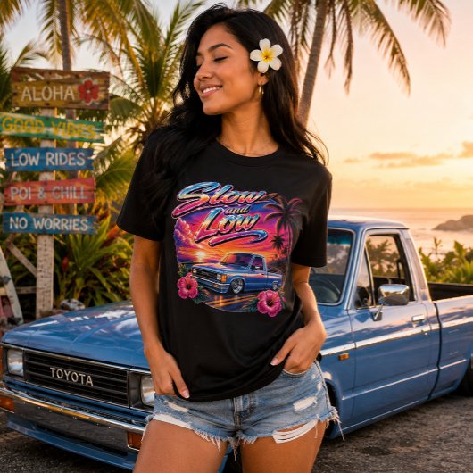 ハワイ文化 - ローライダーはゆっくり低く トライブレンドＴシャツ