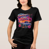 ハワイ文化 - ローライダーはゆっくり低く トライブレンドＴシャツ (正面)