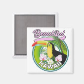 ハワイ旅行のロゴ マグネット (正面/裏面)