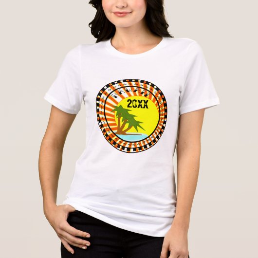 ハワイ旅行の年付き トライブレンドＴシャツ (正面)