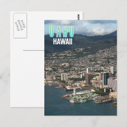 ハワイ旅行はがき ポストカード (正面/裏面)