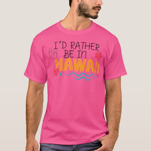 ハワイ旅行をテーマにしたメルクアパーに行きたい Tシャツ (正面)