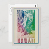 ハワイ旅行フラガールポストカード ポストカード (正面/裏面)