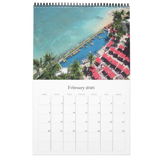 ハワイ旅行2025 カレンダー (2月 2026)