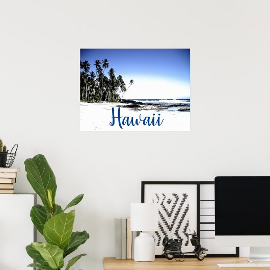 ハワイ旅行 ポスター (ホームオフィス)
