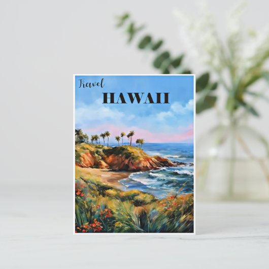 ハワイ旅行、熱帯のパームツリー、 ポストカード (スタンド正面)