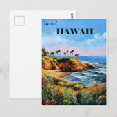 ハワイ旅行、熱帯のパームツリー、 ポストカード (正面/裏面)
