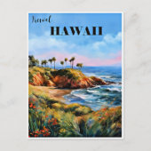 ハワイ旅行、熱帯のパームツリー、 ポストカード (正面)