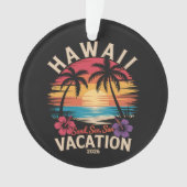 ハワイ旅行 2026 夏休み ビーチ オーナメント (正面)