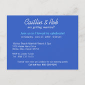 ハワイ日付の保存（スカイブルー） 案内ポストカード (裏面)