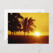 ハワイ日没はがき ポストカード (正面/裏面)