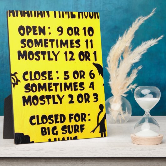 ハワイ時間 フォトプラーク (側面)