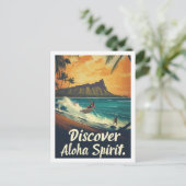 ハワイ有名旅行の場所 ポストカード (スタンド正面)