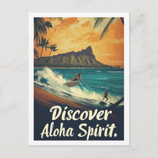 ハワイ有名旅行の場所 ポストカード (正面)