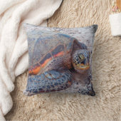 ハワイ本海ウミガメビーチフォトシンプルモダンー クッション (ブランケット)