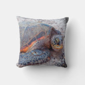 ハワイ本海ウミガメビーチフォトシンプルモダンー クッション (正面)