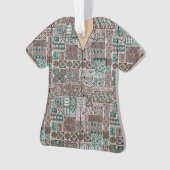 ハワイ柄Tシャツアクリルキーホルダー オーナメント (正面)