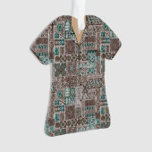 ハワイ柄Tシャツアクリルキーホルダー オーナメント (正面)
