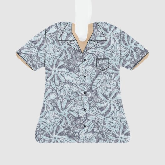 ハワイ柄Tシャツアクリルキーホルダー オーナメント (正面)