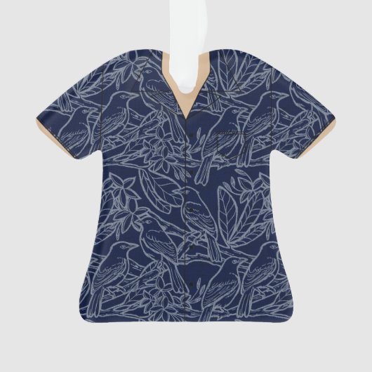 ハワイ柄Tシャツアクリルキーホルダー オーナメント (正面)