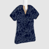 ハワイ柄Tシャツアクリルキーホルダー オーナメント (正面)