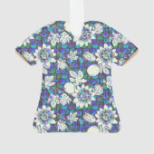 ハワイ柄Tシャツアクリルキーホルダー オーナメント (裏面)