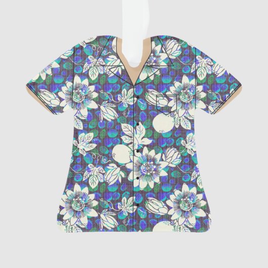 ハワイ柄Tシャツアクリルキーホルダー オーナメント (正面)