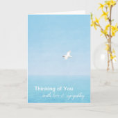 ハワイ海飛んでいる鳥 カード (黄色い花)