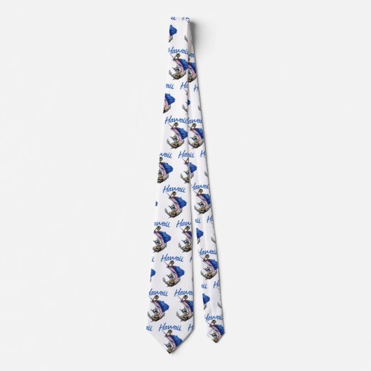 ハワイ深いシー魚釣り ネクタイ (正面)