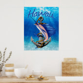 ハワイ深いシー魚釣り ポスター (キッチン)
