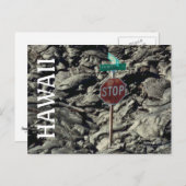 ハワイ溶岩ストップ旅行はがき ポストカード (正面/裏面)