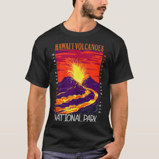 ハワイ火山国立公園キラウア火山ヴィン Tシャツ
