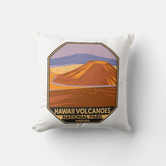 ハワイ火山国立公園マウナケアヴィンテージ クッション (正面)