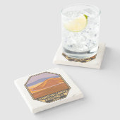 ハワイ火山国立公園マウナケアヴィンテージ ストーンコースター (横)