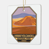 ハワイ火山国立公園マウナケアヴィンテージ セラミックオーナメント (左)