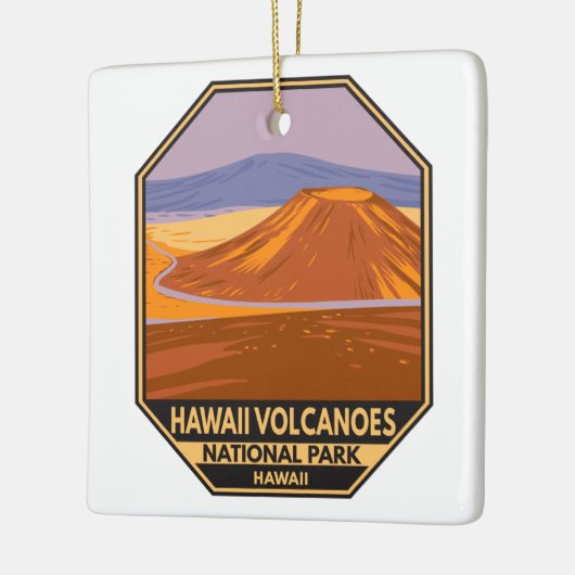 ハワイ火山国立公園マウナケアヴィンテージ セラミックオーナメント (左)