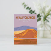 ハワイ火山国立公園マウナケアヴィンテージ ポストカード (スタンド正面)