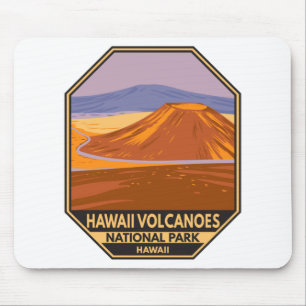ハワイ火山国立公園マウナケアヴィンテージ マウスパッド