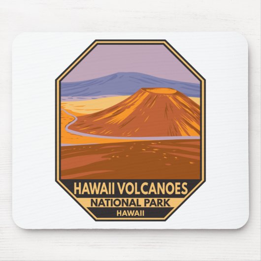 ハワイ火山国立公園マウナケアヴィンテージ マウスパッド (正面)
