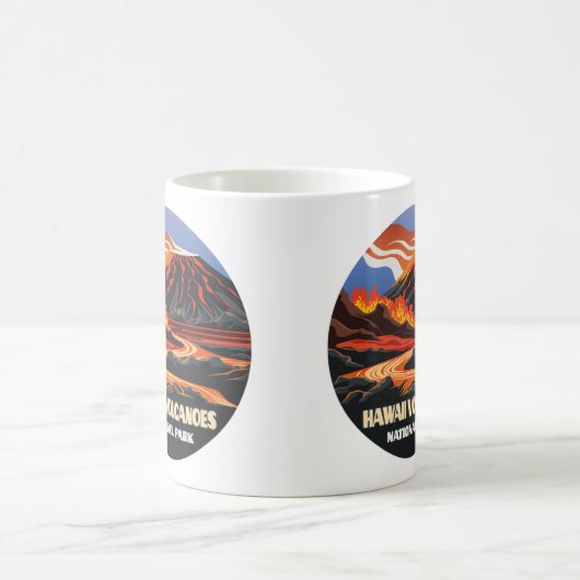ハワイ火山国立公園マウナロアヴィンテージ コーヒーマグカップ (中央)