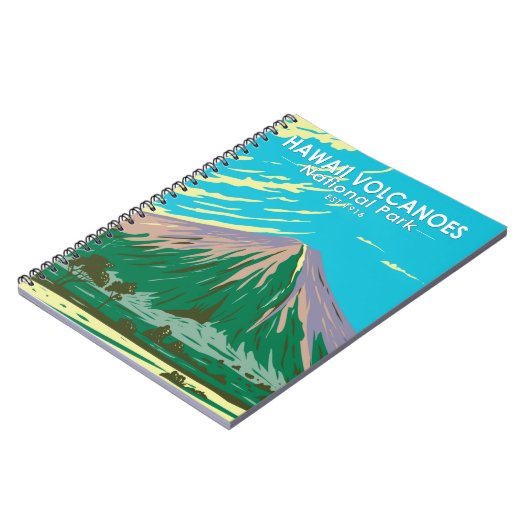 ハワイ火山国立公園マウナロアヴィンテージ ノートブック (左側)