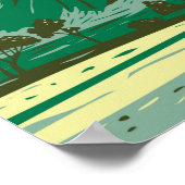 ハワイ火山国立公園マウナロアヴィンテージ ポスター (角)