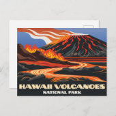 ハワイ火山国立公園マウナロアヴィンテージ ポストカード (正面/裏面)