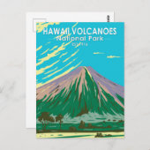 ハワイ火山国立公園マウナロアヴィンテージ ポストカード (正面/裏面)