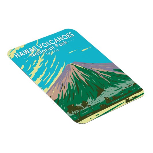 ハワイ火山国立公園マウナロアヴィンテージ マグネット (右側)
