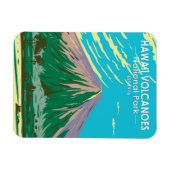 ハワイ火山国立公園マウナロアヴィンテージ マグネット (横)