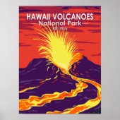 ハワイ火山国立公園ヴィンテージポスター ポスター (正面)