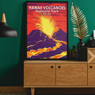 ハワイ火山国立公園ヴィンテージポスター ポスター
